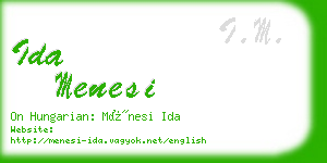 ida menesi business card